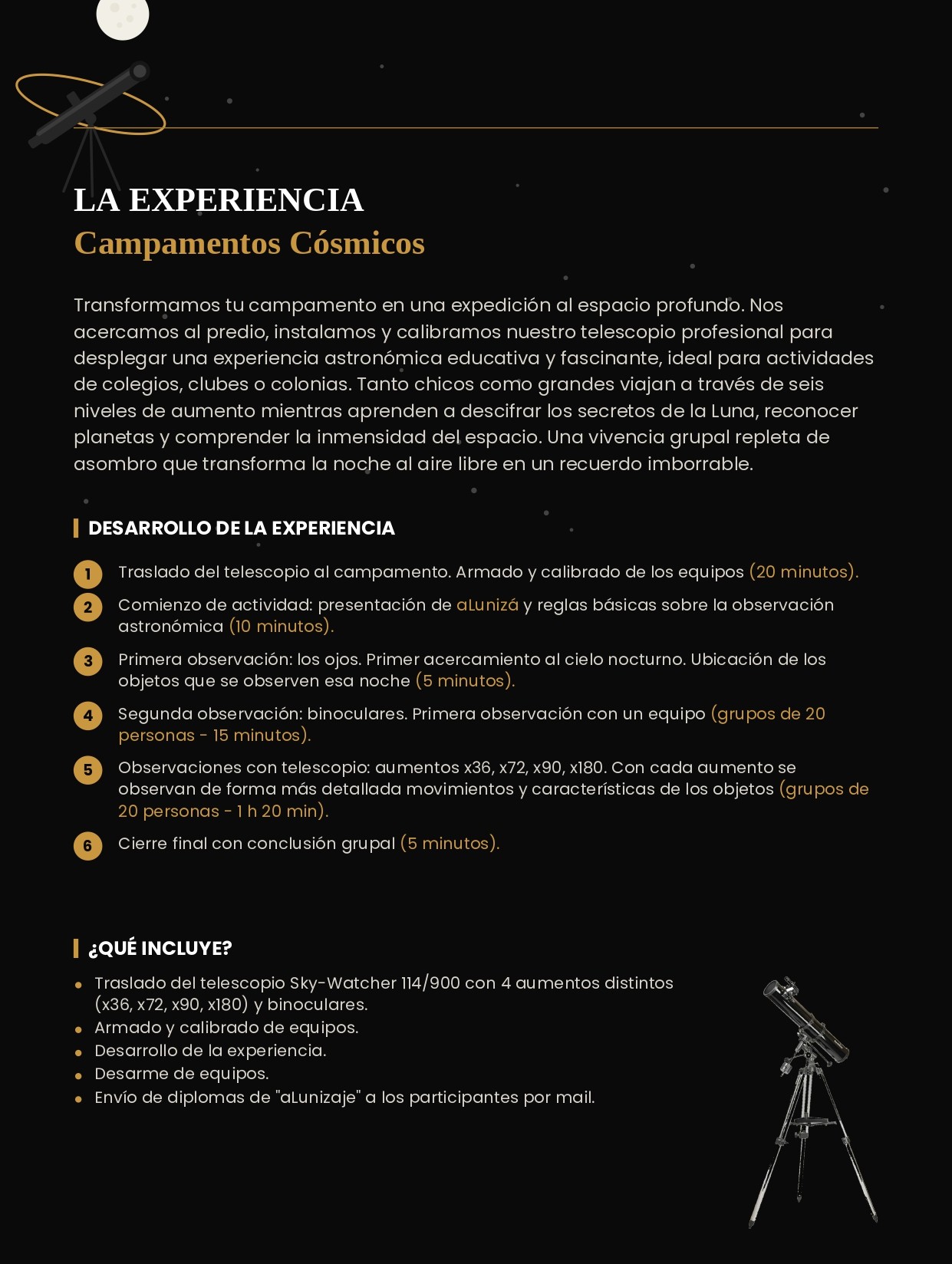 Propuesta Campamentos Cósmicos